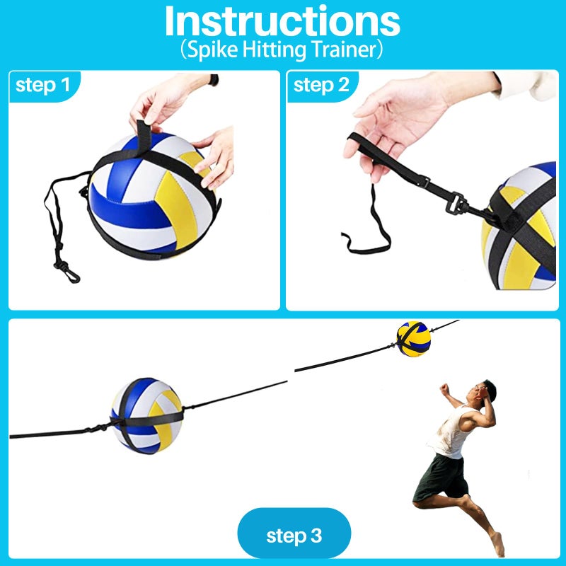 Davllin Volleyball Training Equipment Aid Premium Volleyball Rebounder Trainer Kit Solo Trainer for Serving Setting Spiking and Arm Swing Adjustable Volleyball Practice Equipment for Beginners Experts - Image 5